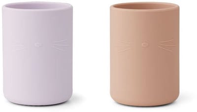 Drinkbekers Ethan cup Cat light lavender rose - Liewood