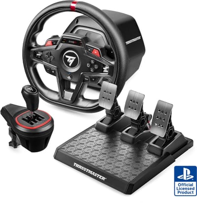 Thrustmaster T248R Shifter Pack - 3,1 Nm Force Feedback Racestuur met TH8S-Shifter en 3 Pedaalset - voor PS5, PS4, PC - Geschikt voor Forza Horizon 6 (PC)