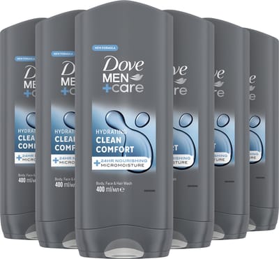 Dove - 3-in-1 Douchegel - Clean Comfort - 6 x 400 ml
