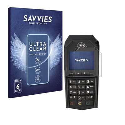 Savvies - Screenprotector voor ingenico Lane/3000 (non-touch) - Folie Beschermfolie transparant 6 Stuks
