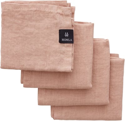 Himla Sunshine Linnen servet - 4 stuks – Nude