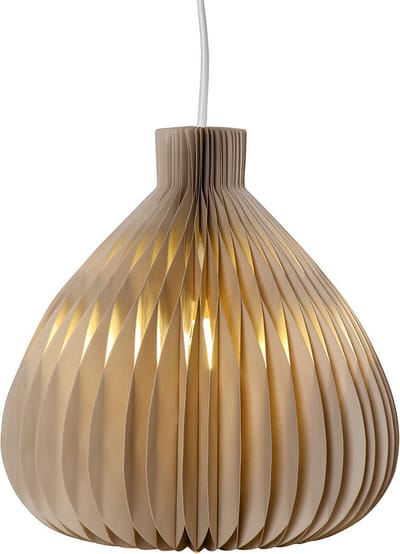 Lampenkap "Honingraat" van FSC-papier, beige, opvouwbaar, voor E14-fitting, 28 cm