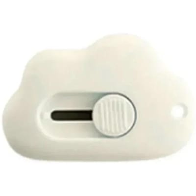 Schattige Konijn Cloud Kleur Mini Draagbare Utility Mes Papiersnijder Snijpapier Scheermesje Kantoorbenodigdheden Snijbenodigdheden beige