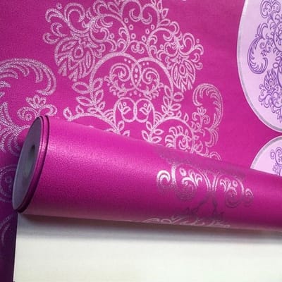 Dutch Wallcoverings | Vliesbehang | Goud - Roze barok patroon | 7238-06