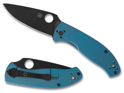 Spyderco Tenacious Titanium Blue / Black 8Cr13MoV PE