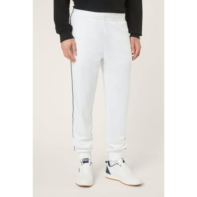 FILA Sagano Regular Track Pants Bright White-black Iris Size: S | Sweatpants Outlet | Heren | Wit