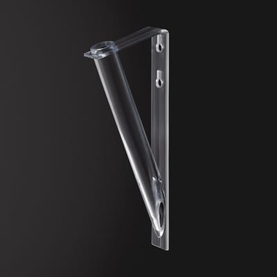 Rooshouder Small 250 mm │ Kunstbloem houder │ Bloemhouder wand │ Glashelder polystyreen