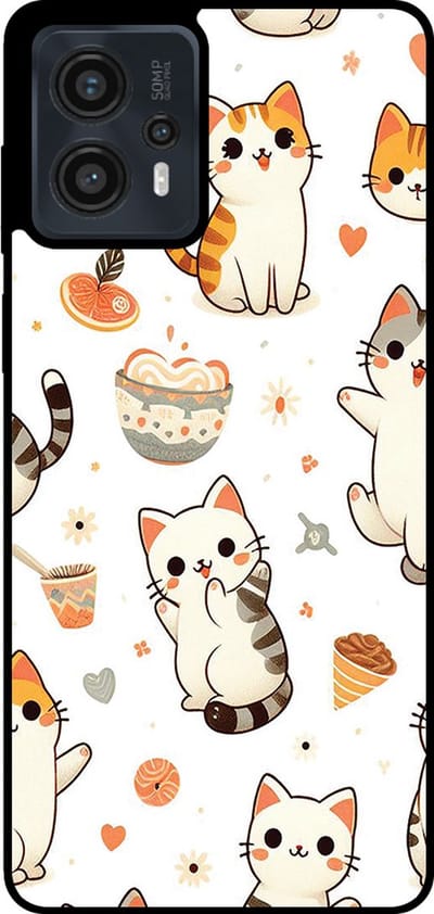 Smartphonica Telefoonhoesje Geschikt voor Motorola Moto G13 / G23 / G53 met katten opdruk - TPU backcover case cat design geschikt voor Motorola Moto G13;Motorola Moto G23;Motorola Moto G53