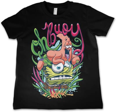 Spongebob Oh Boy Kids T-shirt voor kinderen, zwart