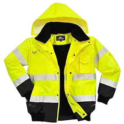 Hi-Vis Contrast Bomberjack - Grote Maat - Geel/Zwart