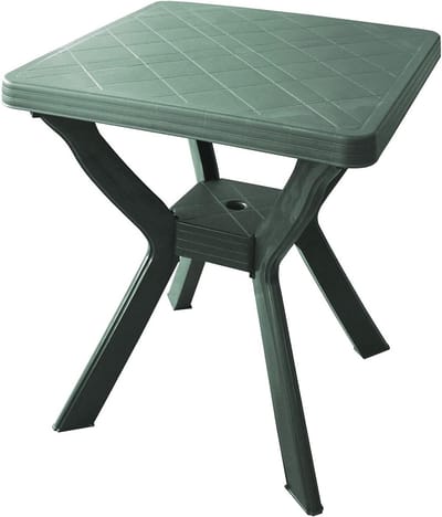 Klassieke bistrotafel voor binnen en buiten - Weerbestendige tuintafel 70 x 70 cm - Groen