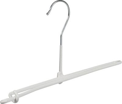 De Kledinghanger Gigant - Broekspeld - Baby - 7982 - 50 Stuks - metaal - Wit - Anti-slip Coating - 26 cm - Broekhanger - Pantalonhanger - Rokhanger - Babybügel (7982_01/50)