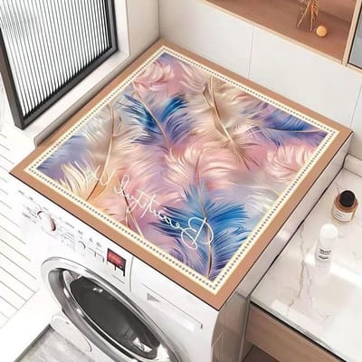 Beschermmat Wasmachine - Droger Mat - Apparaten Beschermen - Super Absorberend - 65 x 90 cm - Kaki