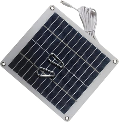 Zonnepaneel - Solar Charger - Camera Opladen - Waterdicht Ontwerp - 50W 12V - Zwart
