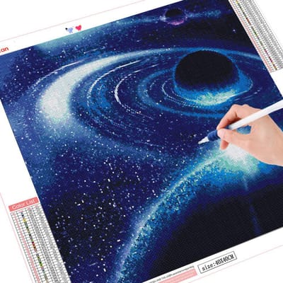 5d Diamantschilderij Planeet Huisdecoratie DIY Borduurwerk Landschap Afbeelding Handwerk Kit Liefdescadeau 30x30CM