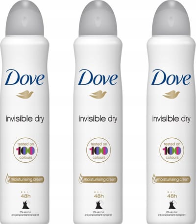Dove Anti- Perspirant Spray XL - Invisible Dry - 3 x 250 ml - Dames