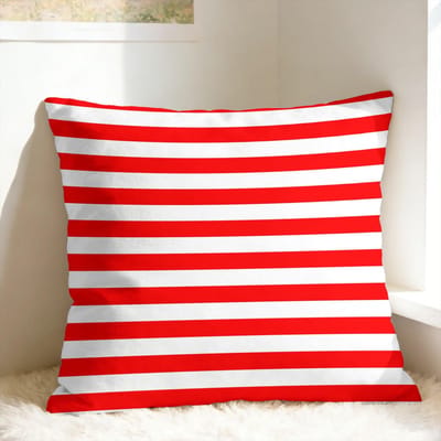Rood en Wit Gestreept Kussenhoes Zachte Kussenhoes Modieuze Kussenhoes Voor Bank Bank Bed Woonkamer 50x50cm