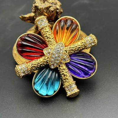 Barokke Stijl Dames Heren Mode Vintage Kristallen Kruis Broches Spelden Uniseks Verfijnd Strass Midden Ontwerp Pin Accessoires black