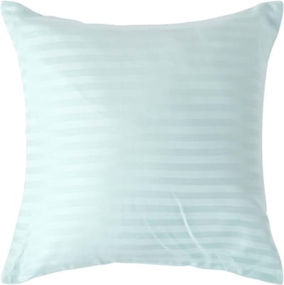 Homescapes Satijn Streep Katoen Kussensloop 40x40 cm – Aquablauw – 100% Egyptisch Katoen – Draaddichtheid 330