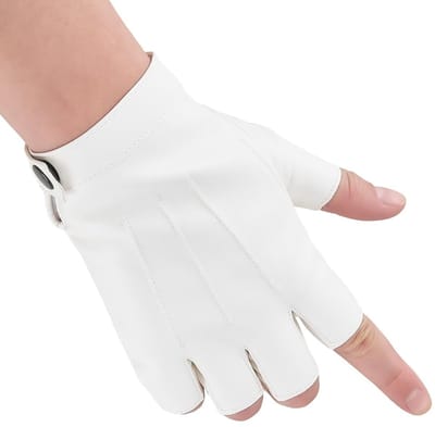 Dailygoods - 1 Paar PU lederen Half Vinger Handschoenen Vingerloze Rijden Punk Mannen Wanten Steampunk Gothic Retro Lederen Palm Motorfiets Handhandschoenen voor Vrouwen Mannen Prestaties Kostuum Cosplay