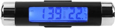 SnelShoppen - Digitale Auto Klok Thermometer 2-in-1, LED Achtergrondverlichting, Multifunctionele Weergave, 3,4 x 0,7 Inch, Perfect voor Auto, Reis, D