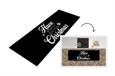 Keukenloper - Loper keuken - Kerstmis - Quotes - Have yourself a merry little Christmas - Spreuken - 150x50 cm - Keukenloper vinyl