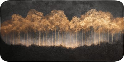 WC mat 120x60 cm - Antislip - Gouden Bomen in Mistig Landschap - Toiletmat - Vloermat - Douchemat - Toilet tapijt - Toiletmatten