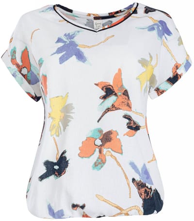 NED T-shirt Nox Pw Ss Coloured Abstract 26s5 X1957 02 Colored Dames Maat - L