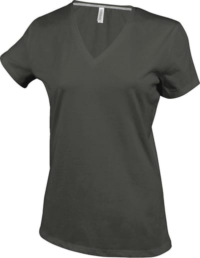 Kariban Dames/dames Feminine Fit Korte Mouwen V Hals T-Shirt (Grijs)