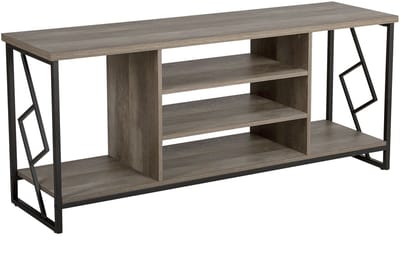 FORRES - TV-meubel - Donkere houtkleur - Spaanplaat