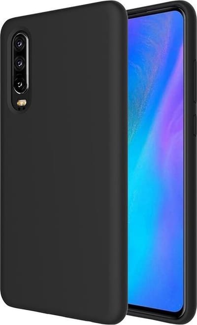 BMAX Siliconen hard case hoes geschikt voor Huawei P30 / Hard cover - Zwart