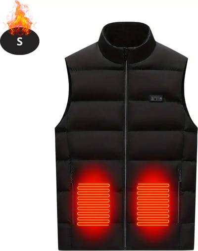 Livano Verwarmde Bodywarmer - Elektrische Bodywarmer - Heated Vest - Jas - Kleding - Oplaadbaar - Heren - Zwart - Maat S