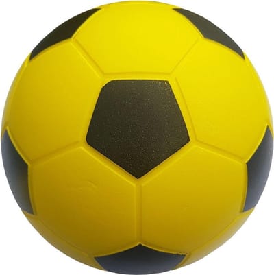 Coated Foamvoetbal Geel, Verzwaard, Indoor Voetbal