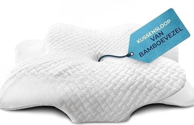 Famanu - Kussensloop voor kussen [met koel- en warmte-effect] van bamboevezel en spandex | zacht & behaaglijk | vervangende hoes | kleur: wit