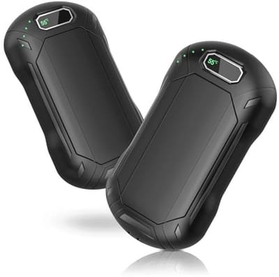 Oplaadbare Handwarmer met LED Display - 6000mAH en 3 Warmteniveaus voor Kamperen en Golf