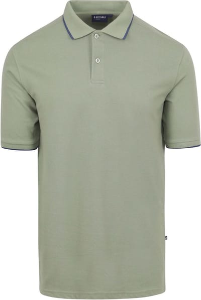 Suitable Respect Polo Tip Ferry Groen - Maat S - Heren - Polo shirt Heren met Korte mouw