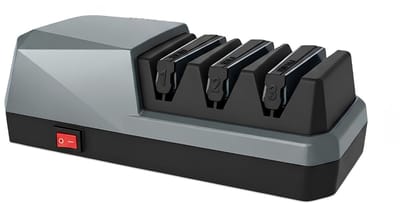 DnA® Messenslijper - Messenslijper Elektrisch - Messenslijpers - Messen Slijper - Grijs/Zwart - 25cm x 12cm x 9cm