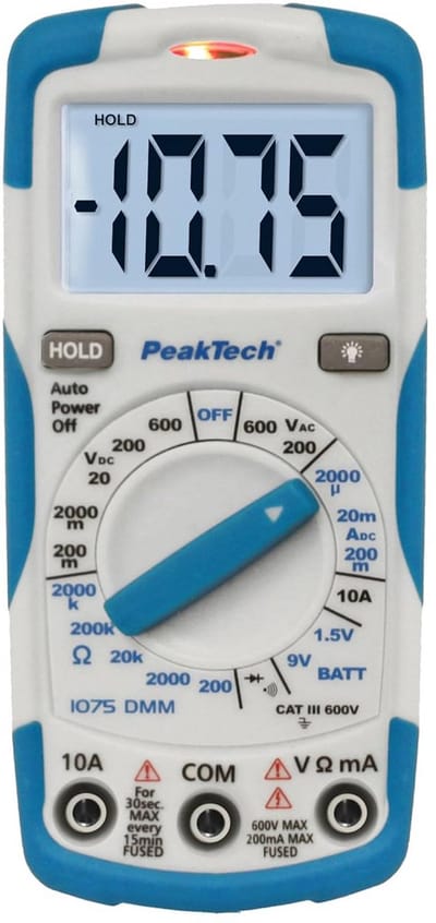 Digitale Multimeter - Stroommeter Tester - Elektrische Metingen - Contactloze Spanningsdetector - 65 x 140 x 40 mm - Grijs