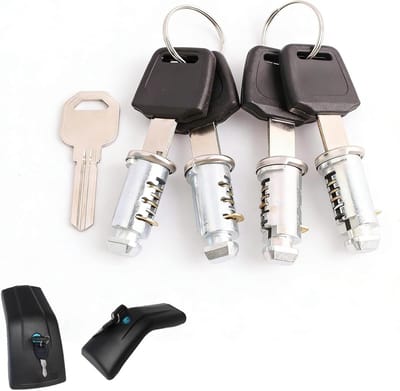Sluitcilinder set - Slotkern vervanging - Kast slot beveiligen - Niet-destructieve installatie - 4 stuks - Zwart