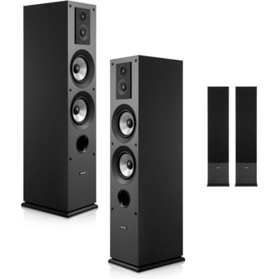 VEVOR Passief staande luidsprekerpaar, 3-weg systeem met 1,91 cm en 2,54 cm tweeters, twee 13,34 cm woofers, 145 W piekvermogen, frequentiebereik 70 Hz - 20 kHz, MDF-behuizing, voor thuisaudio