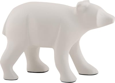 Present Time Ornament Bear - Wit - 15x7x10.5cm - Scandinavisch - Aluminium