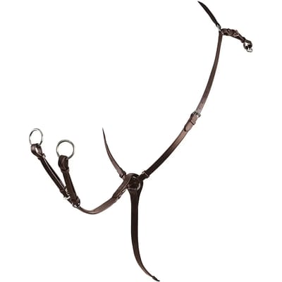 Leren jachthalsband met Y-vork Equestro Roxane