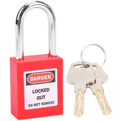 Cadenas LOTO d'ingénierie de sécurité d'isolation de serrure de verrouillage de 38mm pour la fabrication de machines rouge