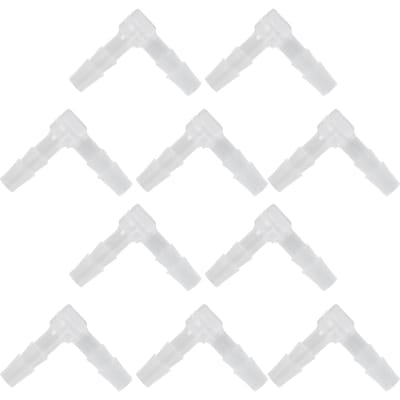 10 Stuks Elleboog Slangpilaar Plastic Fitting 90 Graden Gelijke Prikkeldraad Joint Adapter L Vorm voor Aquarium 4mm