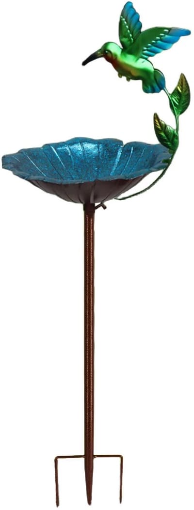 Stevig Staand Vogelbad van IJzer – Vintage Vogelbad voor Buiten, Tuin, Patio en Erf - Vogel Drinkbak, Tuinornament