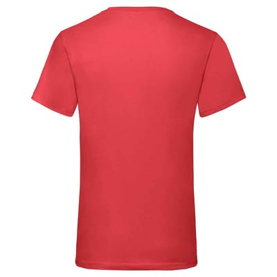 Fruit of the Loom Unisex Adult Waardevol V Hals T-shirt (Rood)