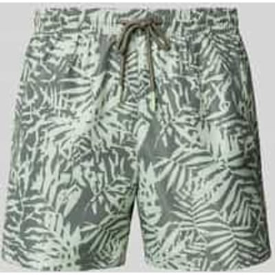 Zwemshort Lago, met lichtgroen dessin