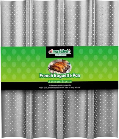 Non-stick geperforeerde stokbrood bakvorm 15"x13" voor 4 baguettes - roestvrij staal