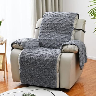 1-zits Relaxfauteuilhoes Massagestoel Verdikken Jacquard Wasbare Dekens Pluche Bankhoes Flanel Fauteuilhoes Zitmat