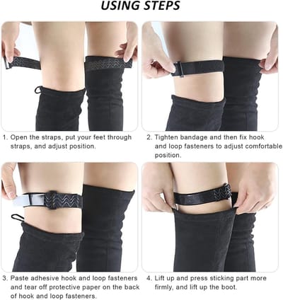 MTTproducts- Laarzenriemen Antislip - Verstelbare Nylon - Herbruikbare Velcro - 30 Stuks Stickers - Geschikt voor Laarzen - Comfortabel en Duurzaam